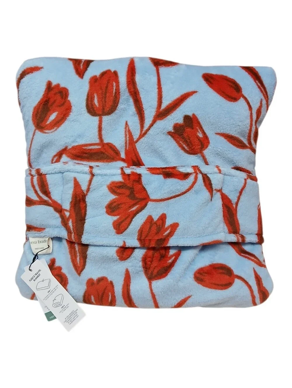 Vera Bradley fleece travel blanket Floating Tulips